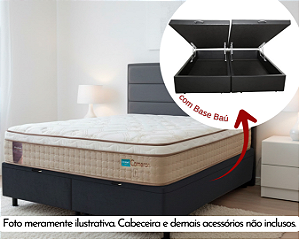 Conjunto Baú King (Colchão Cameron Probel + Base Baú Trad. 46cm)