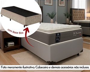 Conjunto Box Solteiro (Colchão DF Premium Montreal + Base Box)