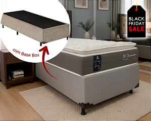Conjunto Box Solteiro (Colchão DF Premium Montreal + Base Box)