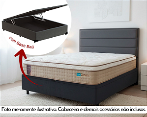 Conjunto Baú Casal (Colchão Cameron Probel + Base Baú Econ. 36cm)