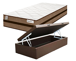 Conjunto Baú Solteiro (Colchão Ilhéus Plumatex + Base Baú Econ. 36cm)