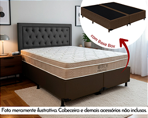 Conjunto Box King (Colchão Airtech Springpocket Ortobom + Base Box)