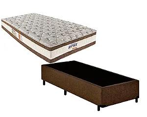 Conjunto Box Solteiro (Colchão Ortomax D45 Biflex + Base Box)
