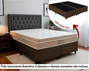 Conjunto Box Queen (Colchão Airtech Springpocket Ortobom + Base Box)