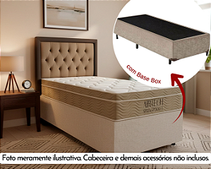 Conjunto Box Solteirão (Colchão Airtech Springpocket Ortobom + Base Box)