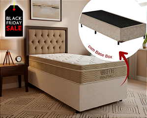Conjunto Box Solteiro (Colchão Airtech Springpocket Ortobom + Base Box)