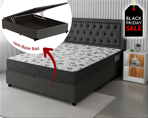 Conjunto Baú Casal (Colchão ISO 100 Ortobom + Base Baú Trad. 46cm)