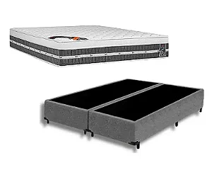 Conjunto Box Queen (Colchão Premium Gel Pocket Castor + Base Box)