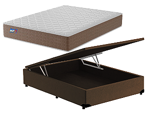 Conjunto Baú Casal (Colchão DF Pocket Solar + Base Baú Econ. 36cm)