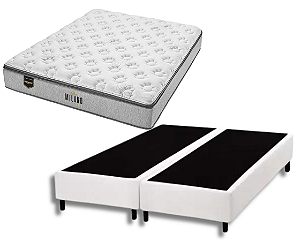 Conjunto Box King (Colchão Milano Gel Minaspuma + Base Box)