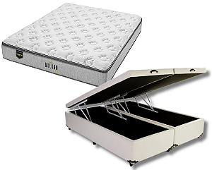 Conjunto Baú King (Colchão Milano Gel Minaspuma + Base Baú Trad. 46cm)