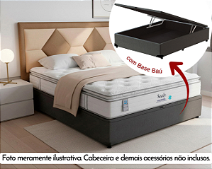 Conjunto Baú Casal (Colchão ConfortGel Plumatex + Base Baú Econ. 36cm)
