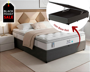 Conjunto Baú Casal (Colchão ConfortGel Plumatex + Base Baú Trad. 46cm)