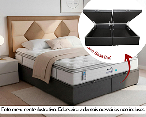 Conjunto Baú King (Colchão ConfortGel Plumatex + Base Baú Econ. 36cm)