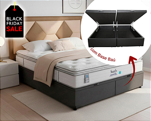 Conjunto Baú King (Colchão ConfortGel Plumatex + Base Baú Trad. 46cm)