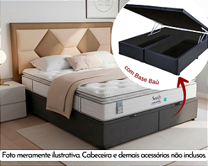 Conjunto Baú Queen (Colchão ConfortGel Plumatex + Base Baú Econ. 36cm)