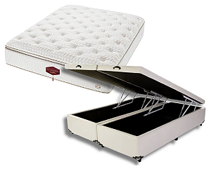 Conjunto Baú King (Colchão Bravíssimo Americanflex + Base Baú Econ. 36cm)