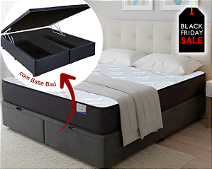 Conjunto Baú Queen (Colchão Star Plus Plumatex + Base Baú Econ. 36cm)