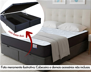 Conjunto Baú Queen (Colchão Star Plus Plumatex + Base Baú Econ. 36cm)