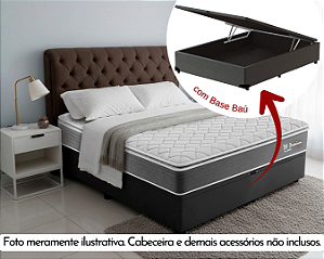 Conjunto Baú Casal (Colchão DF Premium Montreal + Base Baú Econ. 36cm)