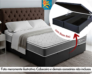 Conjunto Baú Queen (Colchão DF Premium Montreal + Base Baú Econ. 36cm)