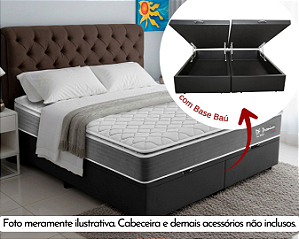 Conjunto Baú King (Colchão DF Premium Montreal + Base Baú Econ. 36cm)