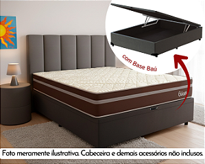 Conjunto Baú Casal (Colchão Orion Montreal + Base Baú Econ. 36cm)