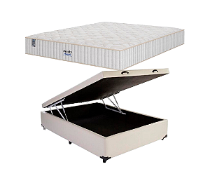 Conjunto Baú Casal (Colchão Miami Sealy Plumatex + Base Baú Econ. 36cm)