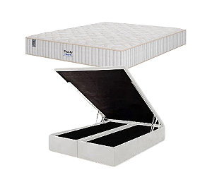 Conjunto Baú Queen (Colchão Miami Sealy Plumatex + Base Baú Econ. 36cm)