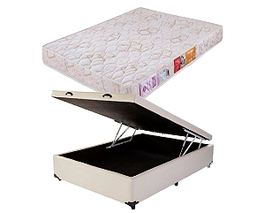 Conjunto Baú Casal (Colchão Diamante D33 Orthocrin + Base Baú Econ. 36cm)