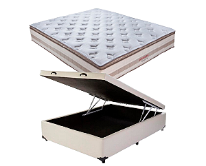 Conjunto Baú Casal (Colchão Splendor top Orthocrin + Base Baú Econ. 36cm)