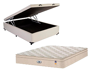 Conjunto Baú Casal (Colchão Ibiza Neo Simmons + Base Baú Econ. 36cm)
