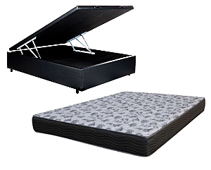 Conjunto Baú Casal (Colchão ISO 100 Ortobom + Base Baú Econ. 36cm)
