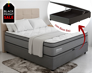 Conjunto Baú Casal (Colchão Exclusive Sleep Ortobom + Base Baú Econ. 36cm)
