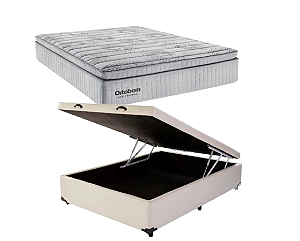 Conjunto Baú Casal (Colchão Freedom Pocket Ortobom + Base Baú Econ. 36cm)