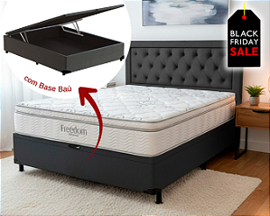 Conjunto Baú Casal (Colchão Freedom Pocket Ortobom + Base Baú Econ. 36cm)