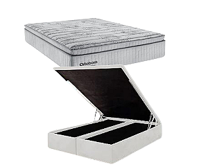 Conjunto Baú Queen (Colchão Freedom Pocket Ortobom + Base Baú Econ. 36cm)