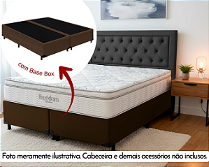 Conjunto Box Queen (Colchão Freedom Pocket Ortobom + Base Box)