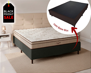 Conjunto Box Casal (Colchão Pró Vida Superpocket Ortobom + Base Box)