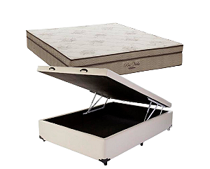 Conjunto Baú Casal (Colchão Pró Vida Superpocket Ortobom + Base Baú Econ. 36cm)