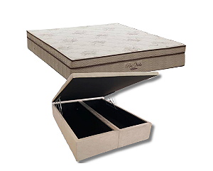 Conjunto Baú Queen (Colchão Pró Vida Superpocket Ortobom + Base Baú Econ. 36cm)