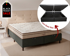 Conjunto Baú King (Colchão Pró Vida Superpocket Ortobom + Base Baú Econ. 36cm)