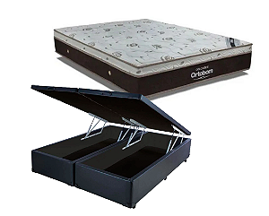 Conjunto Baú King (Colchão Sleep King Ortobom + Base Baú Econ. 36cm)
