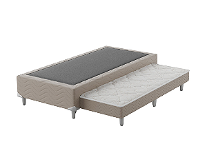 Base Box Solteiro com Auxiliar Molas Ensacadas Valença Montreal