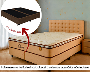 Conjunto Box Queen (Colchão Cloud Molas Ensacadas Lucspuma + Base Box)