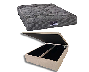 Conjunto Baú Queen (Colchão Doss Gel Sankonfort + Base Baú Econ. 36cm)