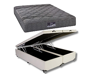 Conjunto Baú King (Colchão Doss Gel Sankonfort + Base Baú Econ. 36cm)