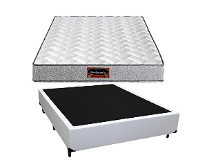 Conjunto Box Casal (Colchão Espuma Bordeaux D45 Sankonfort + Base Box)