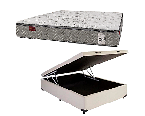 Conjunto Baú Casal (Colchão Wind 2 Americanflex + Base Baú Econ. 36cm)