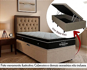 Conjunto Baú Solteiro (Colchão Elegant Superpocket Ortobom + Base Baú Trad. 46cm)